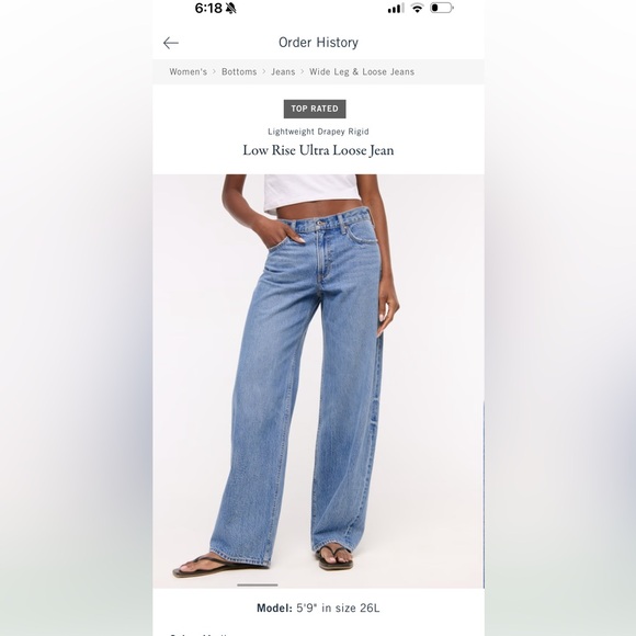 Abercrombie & Fitch ultra loose low rise jean - Picture 2 of 7